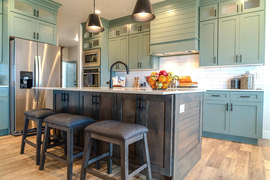 Kitchen Cabinet Supply Co. Blue and Gray Kitchen